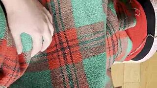 is my shy neighbor licking pussy under the blanket in homemade lesbian sex?