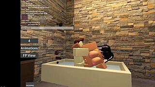 Oh wow, fucking that bunny hard in Roblox with big tits bouncing!