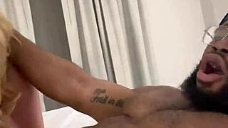 random dick sucking by blonde milf katrina thicc with muscular black lover