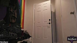 Lesbian Sinn Sage Gets Punished With Dicked Orgy While Kissing Crystal Clark