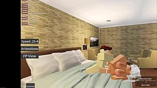 Oh wow, fucking that bunny hard in Roblox with big tits bouncing!