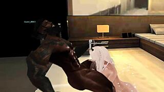 bimbo snowbunny gets pounded by a big black cock