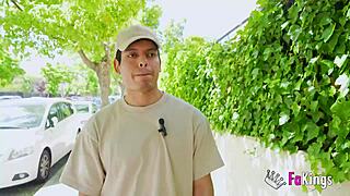 Our busty blonde needs a latin dick on speed dating 😏