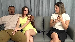 Explosive Interracial Threesome Devours Small Tits