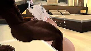 bimbo snowbunny gets pounded by a big black cock