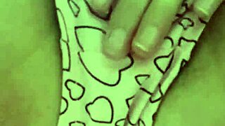 Student masturbates hairy pussy under desk in classroom