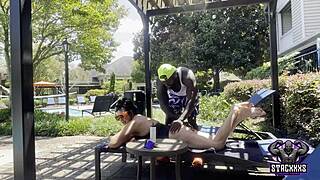 stacxxxs narrates a relaxing day at the pool with hawaiian angel