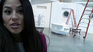 Fucking Slutty Brunette in Fishnet Stocking