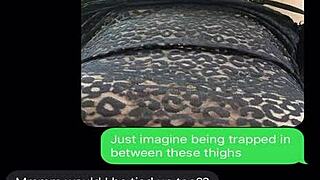 Sexting while emasculating my sissy bitch with humiliation and teasing in this femdom scene.