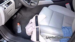 Did you see this blonde teen 18+ bang a stranger in the car?