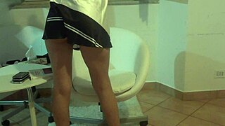 Blonde Inserts Phones in Shaved Vagina Then Anal Fists