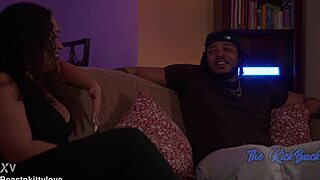 la bella diabla, the ebony slut, gets anal fucked by a monster cock in pov