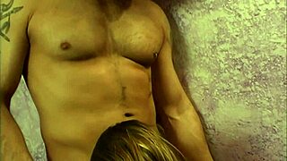 Sondra Hall's boyfriend licks her pussy and fucks her doggystyle in the bathroom