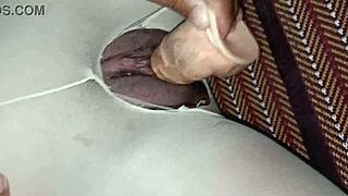 Fucking Through Torn Stockings Until Her Tight Wet Pussy Drips