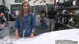 big booty babe trades her slit for cash at pawnshop