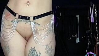 Watch this big booty tattooed goth MILF Bastet twerk and masturbate her pussy, spread her ass, then suck dick and get her butthole rimmed!