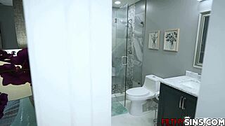 hot milf jackie hoff gets her hairy pussy filled by stepson tony rubino after a massage