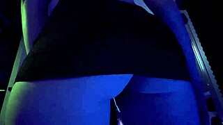 Blonde Cheetah Adora Strips On Tour Bus