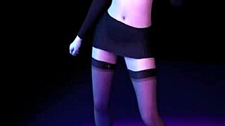 vam cutie patootie does a sexy 3d strip tease dance with clothes ripping 😏