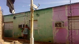 My neighbor can’t resist staring at my big ass in this short dress!