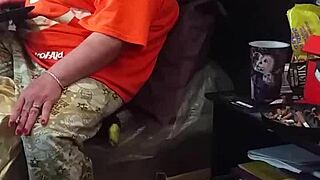 Hey, my stepmom's acting like she ain't peeking at that big black cock 😏