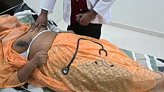 Doctor fulfills his desires with the patient in the hospital