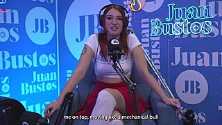 This cute Colombian redhead screams through a wild Sybian ride holding back huge orgasm before her shibari casting interview