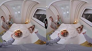 Blonde And Brunette Share POV Blowjobs During Taboo Holiday Celebration