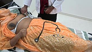 Doctor fulfills his desires with the patient in the hospital