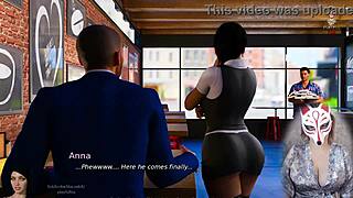 Anna flashes her big ass upskirt in stockings during public game 😏