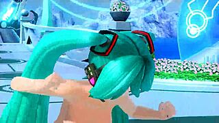 I-I can't stop staring at Hatsune Miku's big tits and pussy in this full nude mod for Project Diva AI no Uta