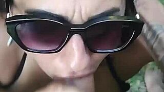 Are you watching this hot wife showing off on a public beach, sucking her husband and taking a facial?