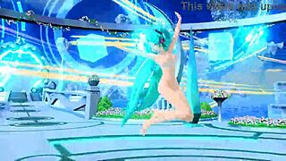 I-I can't stop staring at Hatsune Miku's big tits and pussy in this full nude mod for Project Diva AI no Uta
