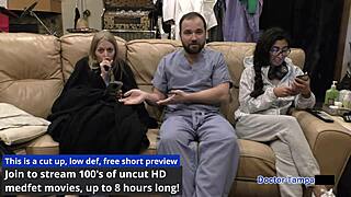 dr tampa examines bratty orphans in a cheerleading physical with jasmine rose