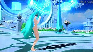 I-I can't stop staring at Hatsune Miku's big tits and pussy in this full nude mod for Project Diva AI no Uta