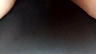 so this pregnant wife gets all worked up, moaning like a total slut until she squirts everywhere.
