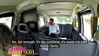 FemaleFakeTaxi: Sexy Cabbie in Red Dress Offers Oral and Backseat Fuck