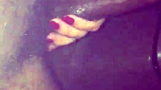 I gave sloppy head to that big black cock, but it was so monsterous I choked! Oops.