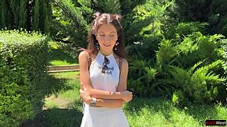 Teen 18+ agrees to rough gangbang for cash with double penetration creampie