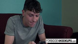 Busty Brunette Fucked By Step-Brother