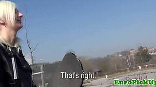 Pierced Skater Euro Chick Pounded Outdoors With Blowjob