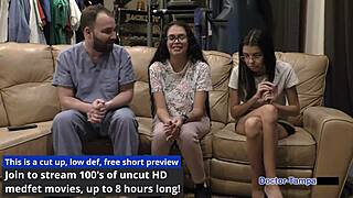 Hey, check out Dr Tampa doing Aria Nicole's first gyno exam! 😏