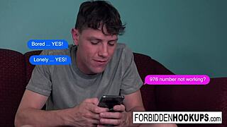 Busty brunette teen gets fucked hard by her step-brother in wild hardcore session 😏
