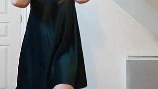 slave flashing and stripteasing with clothes ripped 😏