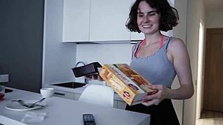 cleaning the room with a blowjob twist