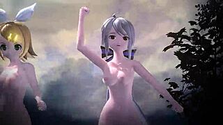 omg, check kagamine rin, meiko, and haku in this full nude mod for project diva 😍