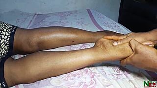 milf stepmom got a hot massage and fucked by stepson in the village