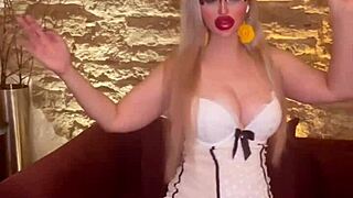 The music goddess dances seductively