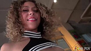 Allie Addison Flaunts Her Panties Before Riding Daddies Huge Monster Cock