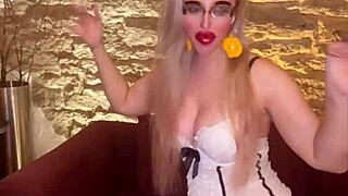 The music goddess dances seductively